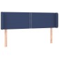 vidaXL Kopfteil mit Ohren Blau 147x16x78/88 cm Stoff vidaXL Kopfteil mit Ohren Blau 147x16x78/88 cm Stoff