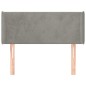 vidaXL Kopfteil mit Ohren Hellgrau 83x16x78/88 cm Samt
