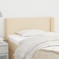 vidaXL Kopfteil mit Ohren Creme 93x16x78/88 cm Stoff vidaXL Kopfteil mit Ohren Creme 93x16x78/88 cm Stoff