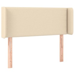 vidaXL Kopfteil mit Ohren Creme 93x16x78/88 cm Stoff