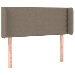 vidaXL Kopfteil mit Ohren Taupe 93x16x78/88 cm Stoff