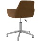 Esszimmerstühle 2 Stk. Drehbar Braun Samt Esszimmerstühle 2 Stk. Drehbar Braun Samt