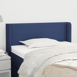 vidaXL Kopfteil mit Ohren Blau 83x16x78/88 cm Stoff