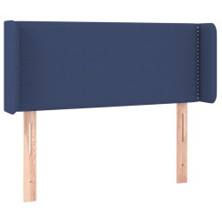vidaXL Kopfteil mit Ohren Blau 83x16x78/88 cm Stoff