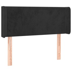 vidaXL Kopfteil mit Ohren Schwarz 83x16x78/88 cm Samt