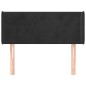 vidaXL Kopfteil mit Ohren Schwarz 83x16x78/88 cm Samt
