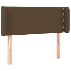 vidaXL Kopfteil mit Ohren Dunkelbraun 93x16x78/88 cm Stoff