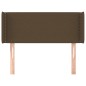 vidaXL Kopfteil mit Ohren Dunkelbraun 93x16x78/88 cm Stoff