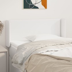 vidaXL Kopfteil mit Ohren Weiß 83x16x78/88 cm Kunstleder