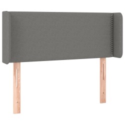 vidaXL Kopfteil mit Ohren Dunkelgrau 103x16x78/88 cm Stoff
