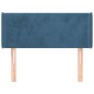 vidaXL Kopfteil mit Ohren Dunkelblau 93x16x78/88 cm Samt