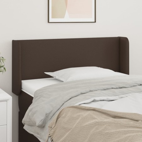 vidaXL Kopfteil mit Ohren Braun 103x16x78/88 cm Kunstleder