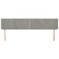 vidaXL Kopfteil mit Ohren Hellgrau 203x16x78/88 cm Samt