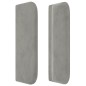 vidaXL Kopfteil mit Ohren Hellgrau 203x16x78/88 cm Samt