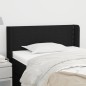 vidaXL Kopfteil mit Ohren Schwarz 103x16x78/88 cm Stoff