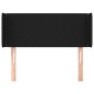 vidaXL Kopfteil mit Ohren Schwarz 103x16x78/88 cm Stoff