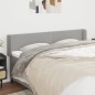 vidaXL Kopfteil mit Ohren Hellgrau 203x16x78/88 cm Stoff vidaXL Kopfteil mit Ohren Hellgrau 203x16x78/88 cm Stoff