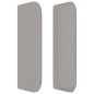 vidaXL Kopfteil mit Ohren Hellgrau 203x16x78/88 cm Stoff vidaXL Kopfteil mit Ohren Hellgrau 203x16x78/88 cm Stoff
