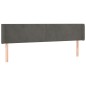 vidaXL Kopfteil mit Ohren Dunkelgrau 203x16x78/88 cm Samt vidaXL Kopfteil mit Ohren Dunkelgrau 203x16x78/88 cm Samt