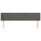 vidaXL Kopfteil mit Ohren Dunkelgrau 203x16x78/88 cm Samt vidaXL Kopfteil mit Ohren Dunkelgrau 203x16x78/88 cm Samt