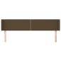 vidaXL Kopfteil mit Ohren Dunkelbraun 203x16x78/88 cm Stoff