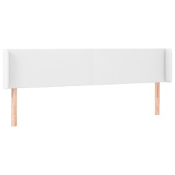 vidaXL Kopfteil mit Ohren Weiß 183x16x78/88 cm Kunstleder