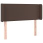 vidaXL Kopfteil mit Ohren Braun 103x16x78/88 cm Kunstleder