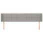 vidaXL Kopfteil mit Ohren Hellgrau 163x16x78/88 cm Stoff