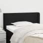 vidaXL Kopfteil mit Ohren Schwarz 83x16x78/88 cm Stoff vidaXL Kopfteil mit Ohren Schwarz 83x16x78/88 cm Stoff