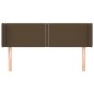 vidaXL Kopfteil mit Ohren Dunkelbraun 147x16x78/88 cm Stoff vidaXL Kopfteil mit Ohren Dunkelbraun 147x16x78/88 cm Stoff