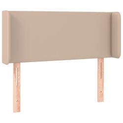 vidaXL Kopfteil mit Ohren Cappuccino-Braun 93x16x78/88 cm Kunstleder