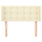 vidaXL Kopfteil mit Ohren Creme 103x16x78/88 cm Kunstleder