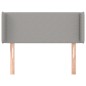 vidaXL Kopfteil mit Ohren Hellgrau 103x16x78/88 cm Stoff
