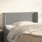 vidaXL Kopfteil mit Ohren Hellgrau 103x16x78/88 cm Samt vidaXL Kopfteil mit Ohren Hellgrau 103x16x78/88 cm Samt