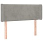 vidaXL Kopfteil mit Ohren Hellgrau 103x16x78/88 cm Samt vidaXL Kopfteil mit Ohren Hellgrau 103x16x78/88 cm Samt