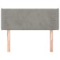 vidaXL Kopfteil mit Ohren Hellgrau 103x16x78/88 cm Samt vidaXL Kopfteil mit Ohren Hellgrau 103x16x78/88 cm Samt