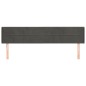 vidaXL Kopfteil mit Ohren Dunkelgrau 183x16x78/88 cm Samt