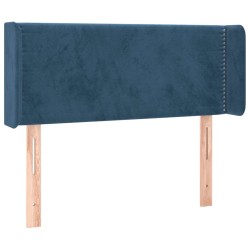 vidaXL Kopfteil mit Ohren Dunkelblau 83x16x78/88 cm Samt