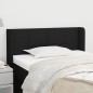 vidaXL Kopfteil mit Ohren Schwarz 103x16x78/88 cm Stoff vidaXL Kopfteil mit Ohren Schwarz 103x16x78/88 cm Stoff