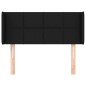 vidaXL Kopfteil mit Ohren Schwarz 103x16x78/88 cm Stoff vidaXL Kopfteil mit Ohren Schwarz 103x16x78/88 cm Stoff