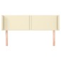 vidaXL Kopfteil mit Ohren Creme 147x16x78/88 cm Kunstleder vidaXL Kopfteil mit Ohren Creme 147x16x78/88 cm Kunstleder