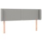 vidaXL Kopfteil mit Ohren Hellgrau 147x16x78/88 cm Stoff vidaXL Kopfteil mit Ohren Hellgrau 147x16x78/88 cm Stoff