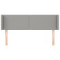 vidaXL Kopfteil mit Ohren Hellgrau 147x16x78/88 cm Stoff vidaXL Kopfteil mit Ohren Hellgrau 147x16x78/88 cm Stoff