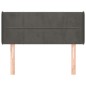 vidaXL Kopfteil mit Ohren Dunkelgrau 103x16x78/88 cm Samt