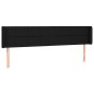 vidaXL Kopfteil mit Ohren Schwarz 163x16x78/88 cm Stoff vidaXL Kopfteil mit Ohren Schwarz 163x16x78/88 cm Stoff