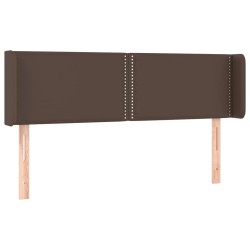 vidaXL Kopfteil mit Ohren Braun 147x16x78/88 cm Kunstleder