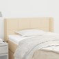 vidaXL Kopfteil mit Ohren Creme 103x16x78/88 cm Stoff