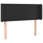 vidaXL Kopfteil mit Ohren Schwarz 83x16x78/88 cm Kunstleder