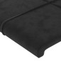 vidaXL Kopfteil mit Ohren Schwarz 183x16x78/88 cm Samt