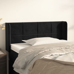 vidaXL Kopfteil mit Ohren Schwarz 83x16x78/88 cm Samt